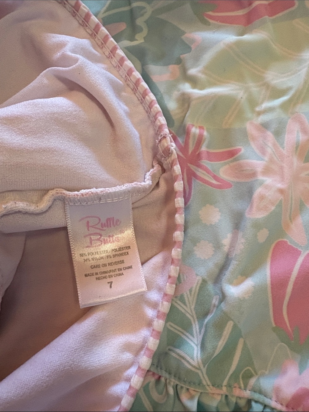 Ruffle Butts Rash Guard Swim Set-pink - Picture 3 of 5